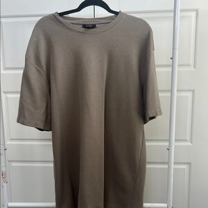 Luxe Brown Short Sleeve Tee Casual Essential